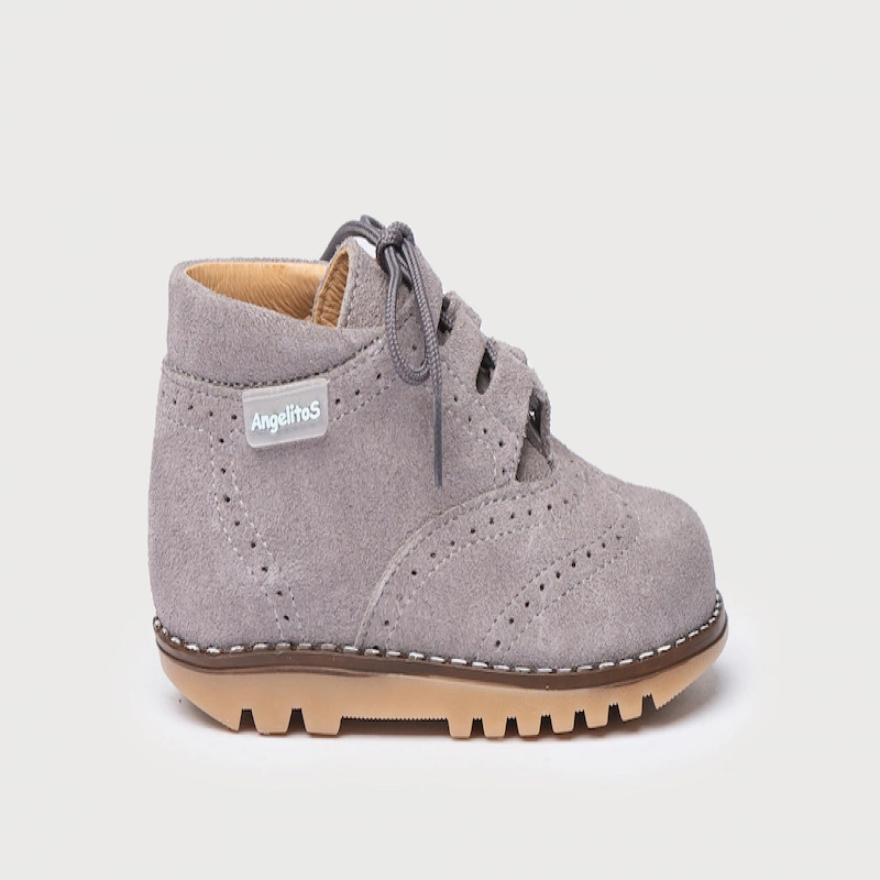 Made in Spain English Suede Leather Bootie EU20-EU25 Grey